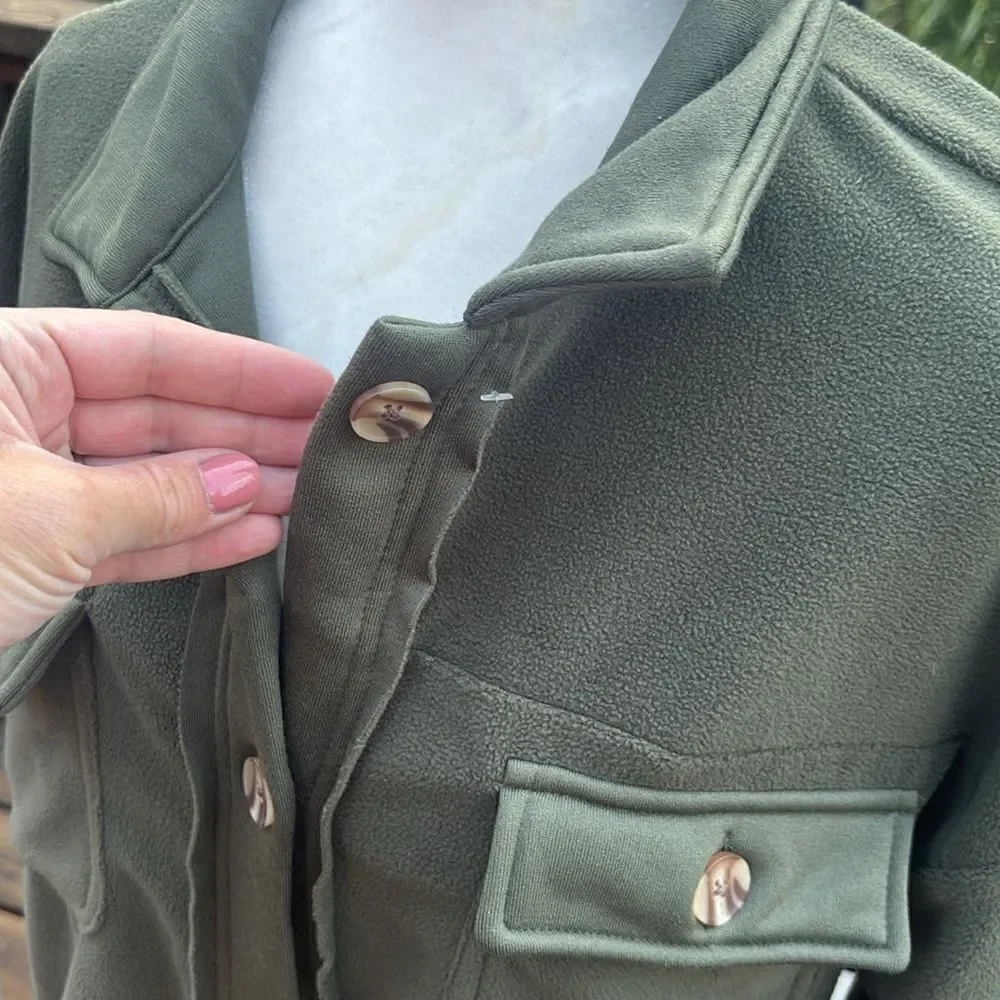 NWT Natural Reflections Fleece shacket